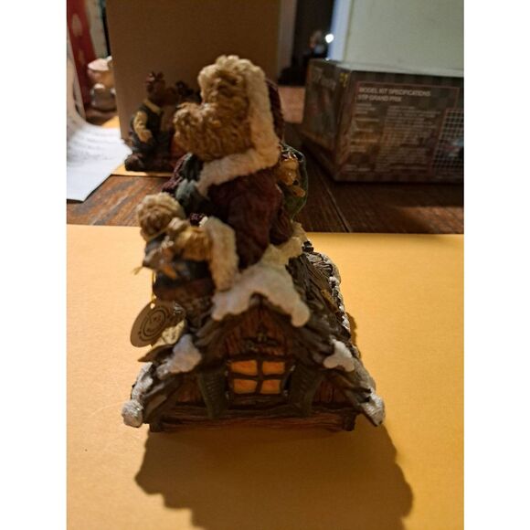 Boyds Bears Vintage Santa Bear Music Box Christmas Holiday Rooftop 4.5" Figurine - Picture 6 of 8